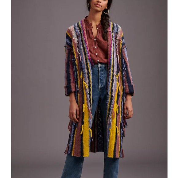 Anthropologie Sweaters - Anthropologie Pilcro Dreamer Striped Duster Sweater Multi Stripe - XS / S Petite